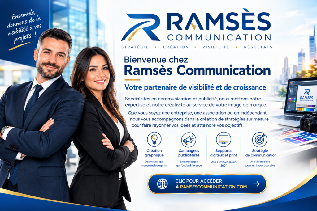 présentation sommaire de Ramsès Communication, cliquez sur le lien pour acceder à l'ensemble de notre site.